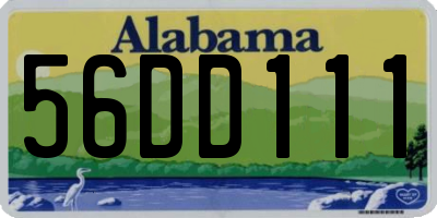 AL license plate 56DD111