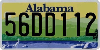 AL license plate 56DD112