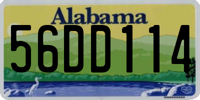 AL license plate 56DD114