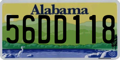 AL license plate 56DD118