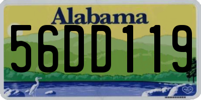 AL license plate 56DD119