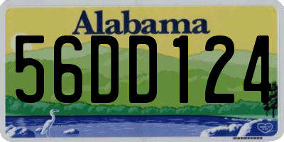 AL license plate 56DD124