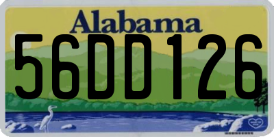AL license plate 56DD126