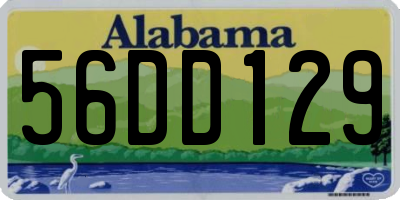 AL license plate 56DD129