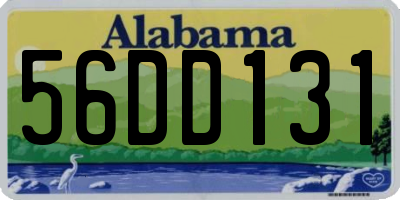AL license plate 56DD131