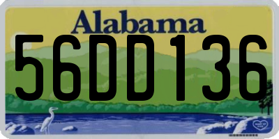 AL license plate 56DD136