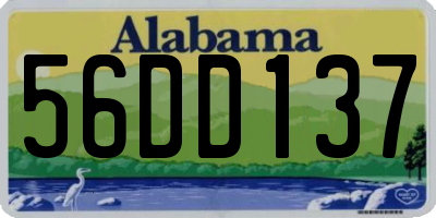AL license plate 56DD137