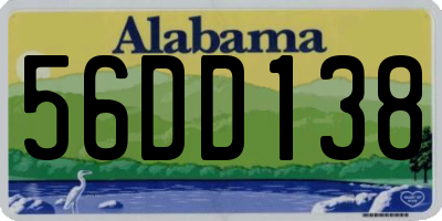 AL license plate 56DD138