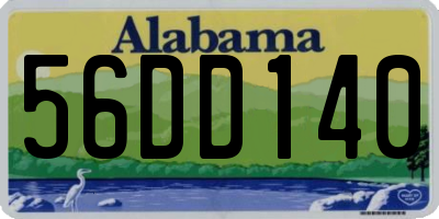 AL license plate 56DD140