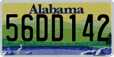 AL license plate 56DD142