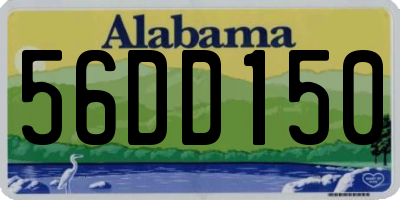 AL license plate 56DD150