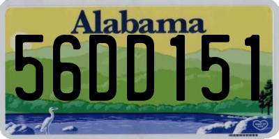 AL license plate 56DD151