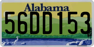 AL license plate 56DD153