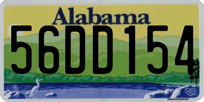 AL license plate 56DD154