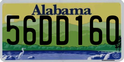 AL license plate 56DD160