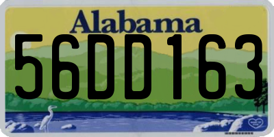 AL license plate 56DD163