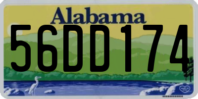 AL license plate 56DD174