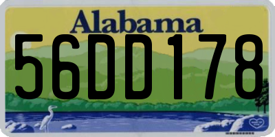 AL license plate 56DD178