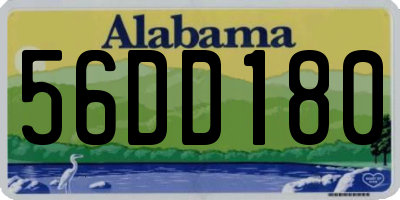 AL license plate 56DD180