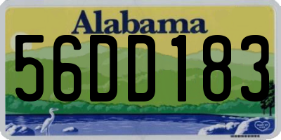 AL license plate 56DD183