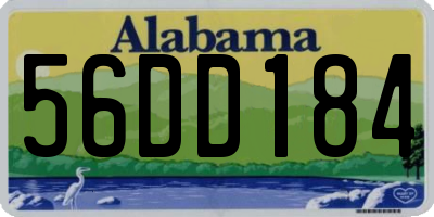 AL license plate 56DD184