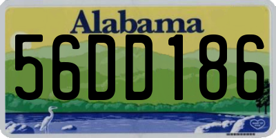 AL license plate 56DD186