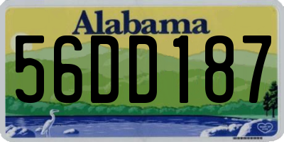 AL license plate 56DD187