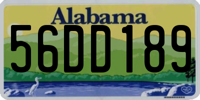 AL license plate 56DD189