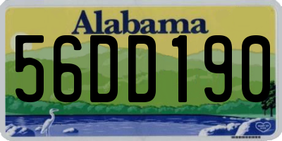 AL license plate 56DD190