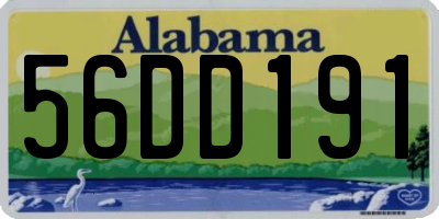 AL license plate 56DD191