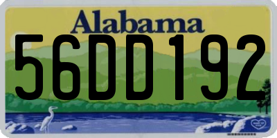 AL license plate 56DD192