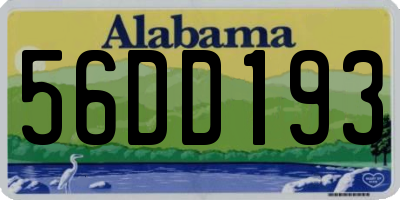 AL license plate 56DD193