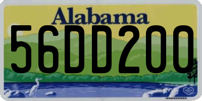 AL license plate 56DD200