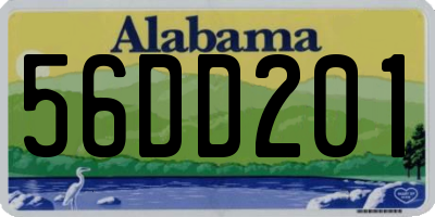 AL license plate 56DD201