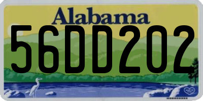 AL license plate 56DD202