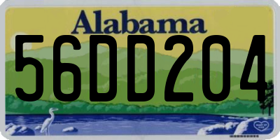AL license plate 56DD204