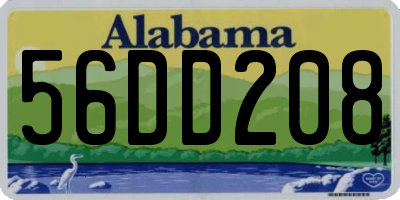AL license plate 56DD208