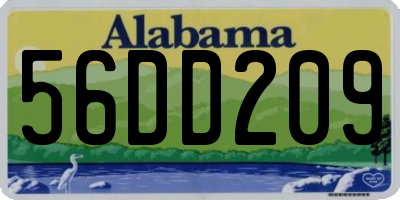 AL license plate 56DD209