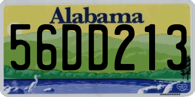 AL license plate 56DD213