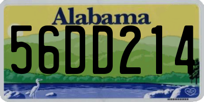 AL license plate 56DD214