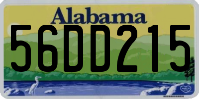 AL license plate 56DD215