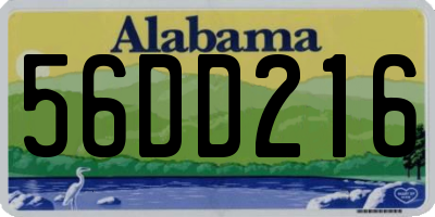 AL license plate 56DD216