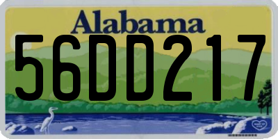 AL license plate 56DD217