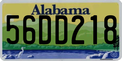 AL license plate 56DD218