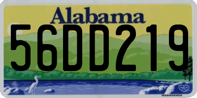 AL license plate 56DD219