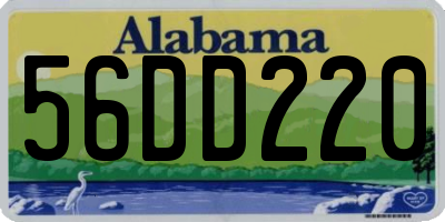 AL license plate 56DD220
