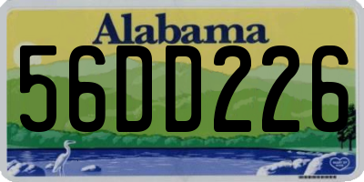 AL license plate 56DD226