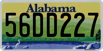 AL license plate 56DD227