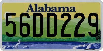 AL license plate 56DD229