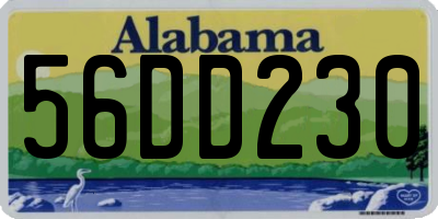 AL license plate 56DD230